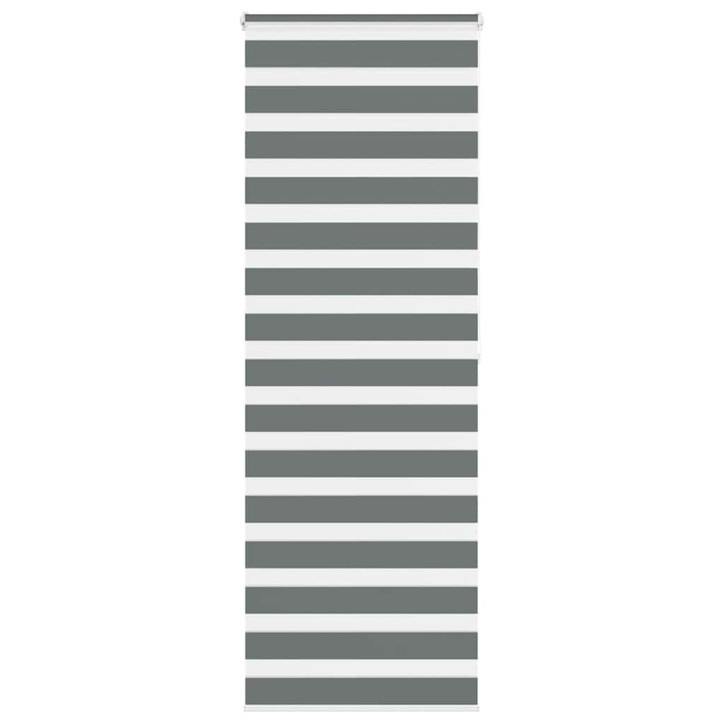 VidaXL store enrouleur zèbre 85x200 cm largeur de tissu 80,9 cm gris foncé