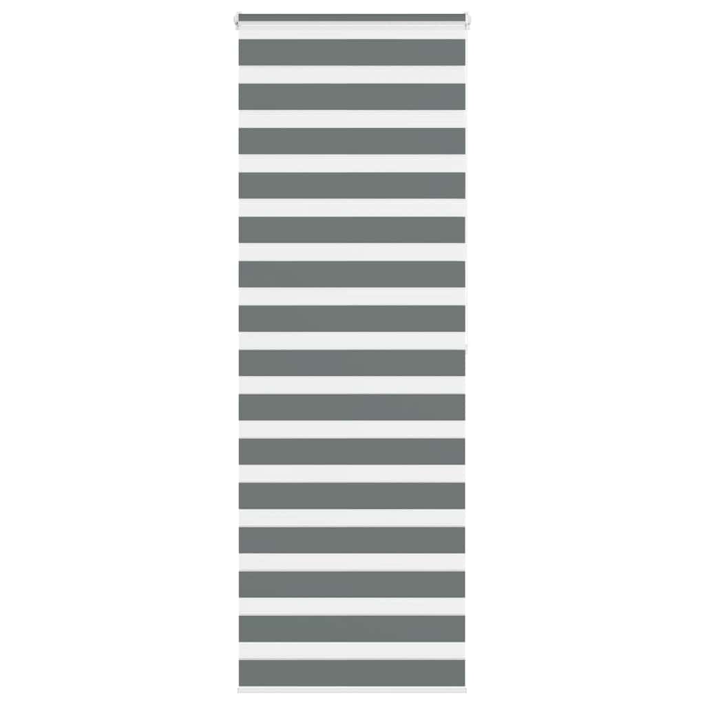 VidaXL store enrouleur zèbre 90x200 cm largeur de tissu 85,9 cm gris foncé