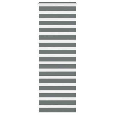 VidaXL store enrouleur zèbre 90x200 cm largeur de tissu 85,9 cm gris foncé