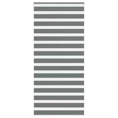 VidaXL store enrouleur zèbre 95x200 cm largeur de tissu 90,9 cm gris foncé