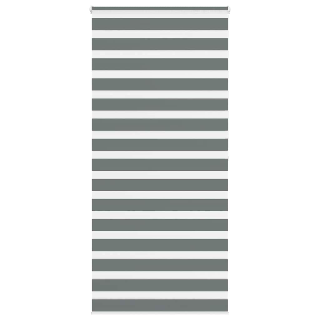 VidaXL store enrouleur zèbre 105x200 cm largeur de tissu 100,9 cm gris foncé