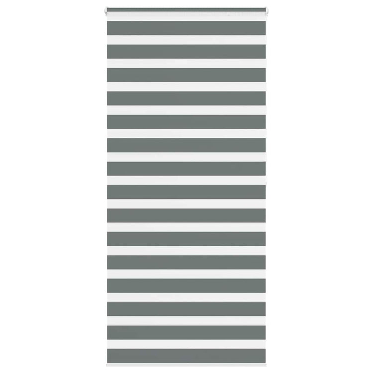 Vidaxl Zebra Rouleau aveugle 115x200 cm Largeur de tissu 110,9 cm gris foncé