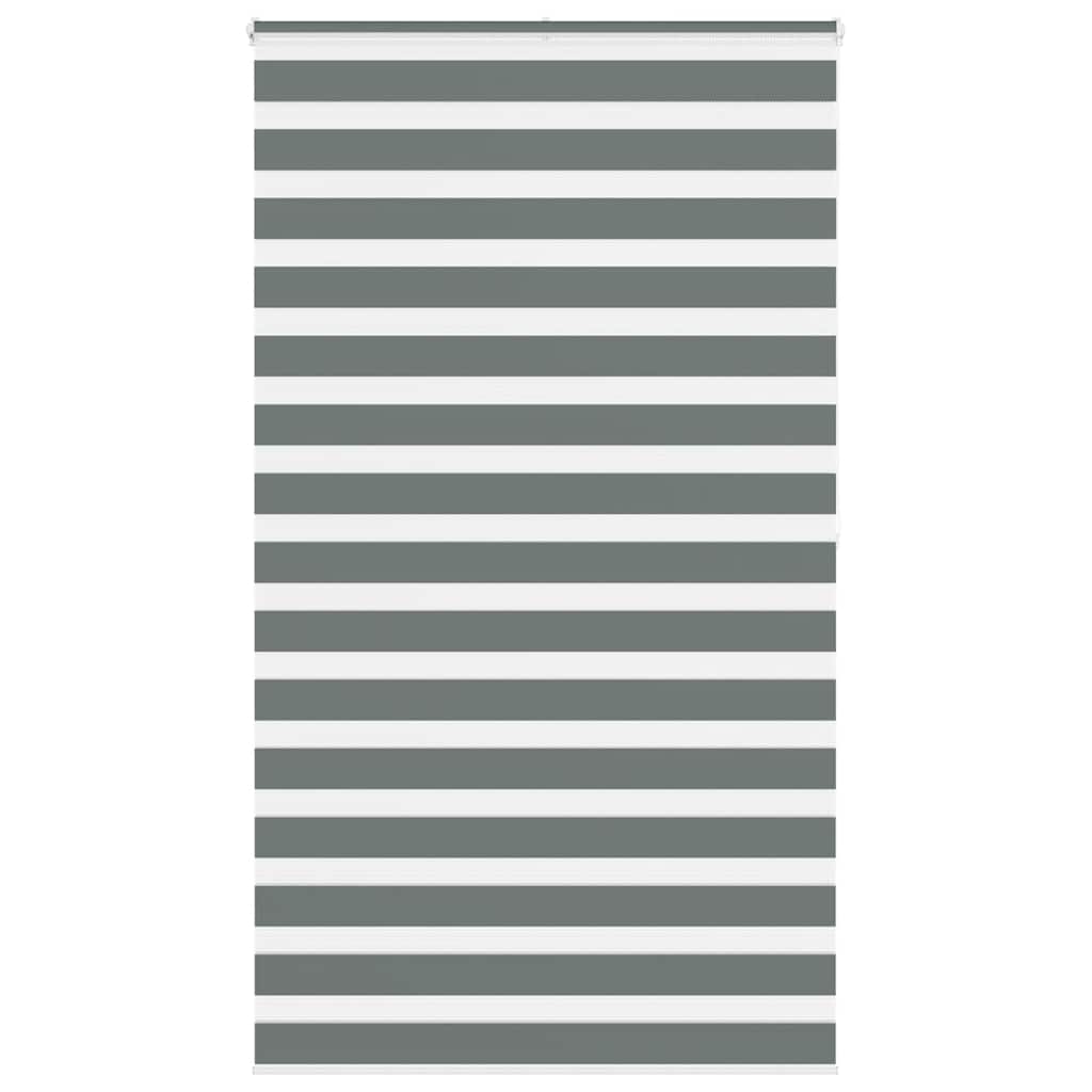 Vidaxl Zebra Rouleau aveugle 120x200 cm Largeur de tissu 115,9 cm Gris foncé