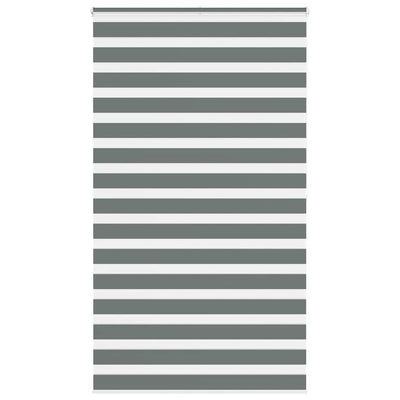 Vidaxl Zebra Rouleau aveugle 120x200 cm Largeur de tissu 115,9 cm Gris foncé