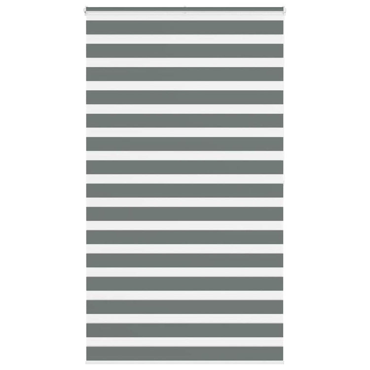 Vidaxl Zebra Rouleau aveugle 120x200 cm Largeur de tissu 115,9 cm Gris foncé