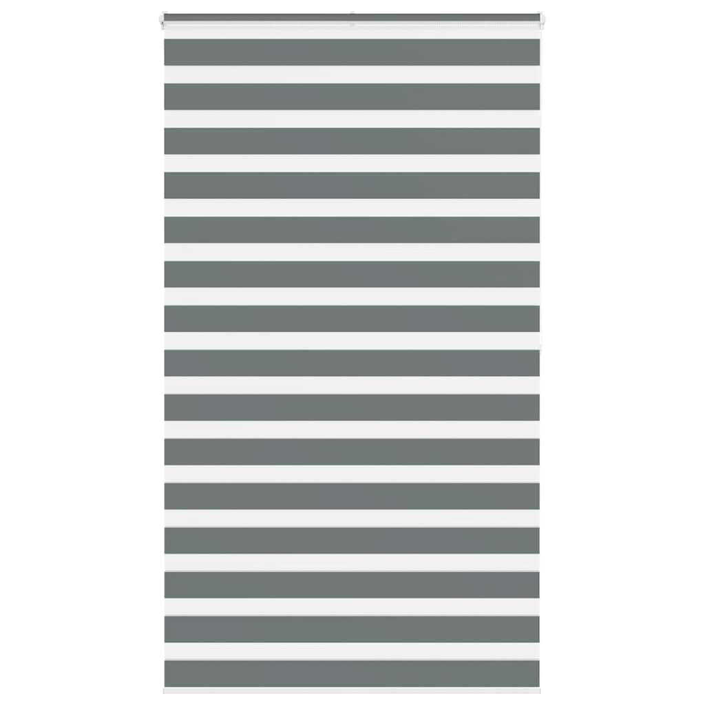 Vidaxl Zebra Rouleau aveugle 125x200 cm Largeur de tissu 120,9 cm gris foncé
