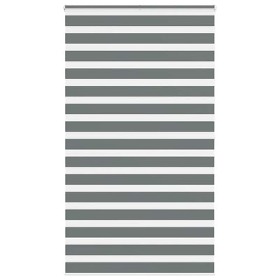 Vidaxl Zebra Rouleau aveugle 125x200 cm Largeur de tissu 120,9 cm gris foncé