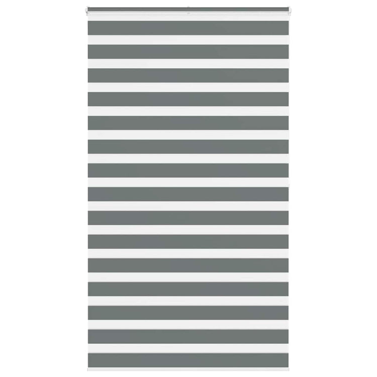Vidaxl Zebra Rouleau aveugle 125x200 cm Largeur de tissu 120,9 cm gris foncé