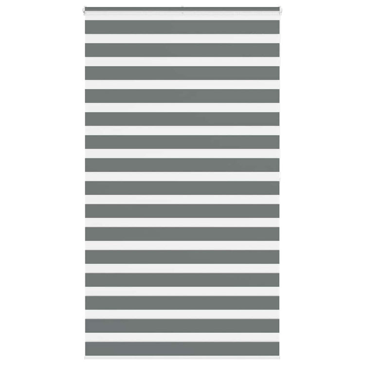 Vidaxl Zebra Rouleau aveugle 130x200 cm Largeur de tissu 125,9 cm Gris foncé