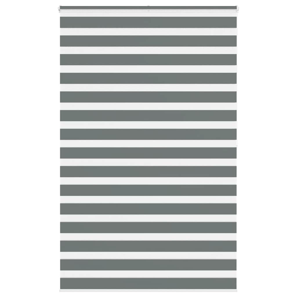 Vidaxl Zebra Rouleau aveugle 145x200 cm Largeur de tissu 140,9 cm Gris foncé