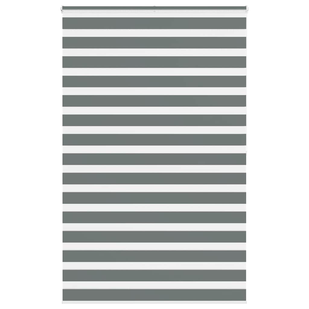 Vidaxl Zebra Rouleau aveugle 150x200 cm Largeur de tissu 145,9 cm Gris foncé