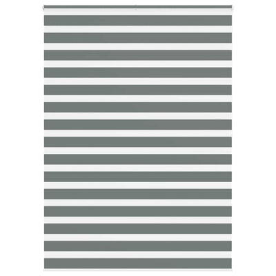 Vidaxl Zebra Rouleau aveugle 165x200 cm Largeur de tissu 160,9 cm Gris foncé