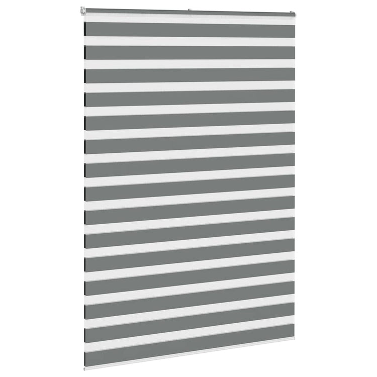 Vidaxl Zebra Rouleau aveugle 165x200 cm Largeur de tissu 160,9 cm Gris foncé