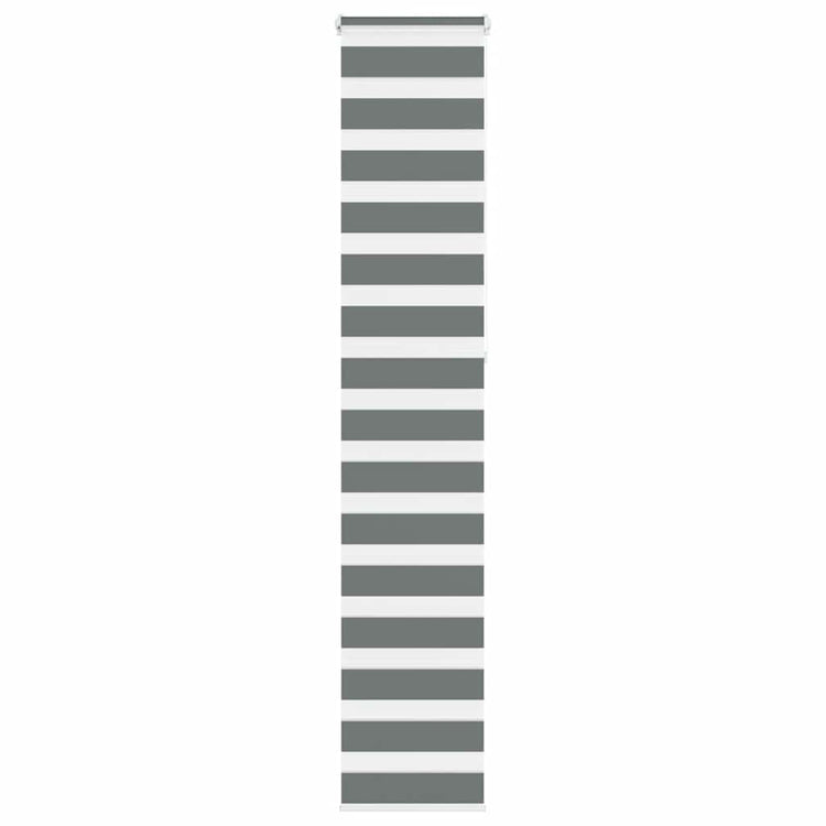 Vidaxl Zebra Rouleau aveugle 40x230 cm Largeur de tissu 35,9 cm Gris foncé