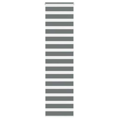 Vidaxl Zebra Rouleau aveugle 55x230 cm Largeur de tissu 50,9 cm Gris foncé