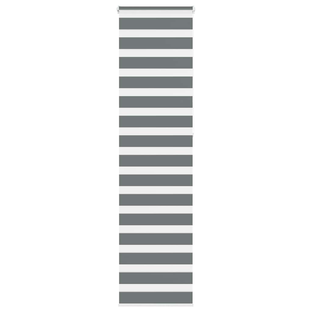 VidaXL store enrouleur zèbre 60x230 cm largeur du tissu gris foncé 55,9 cm
