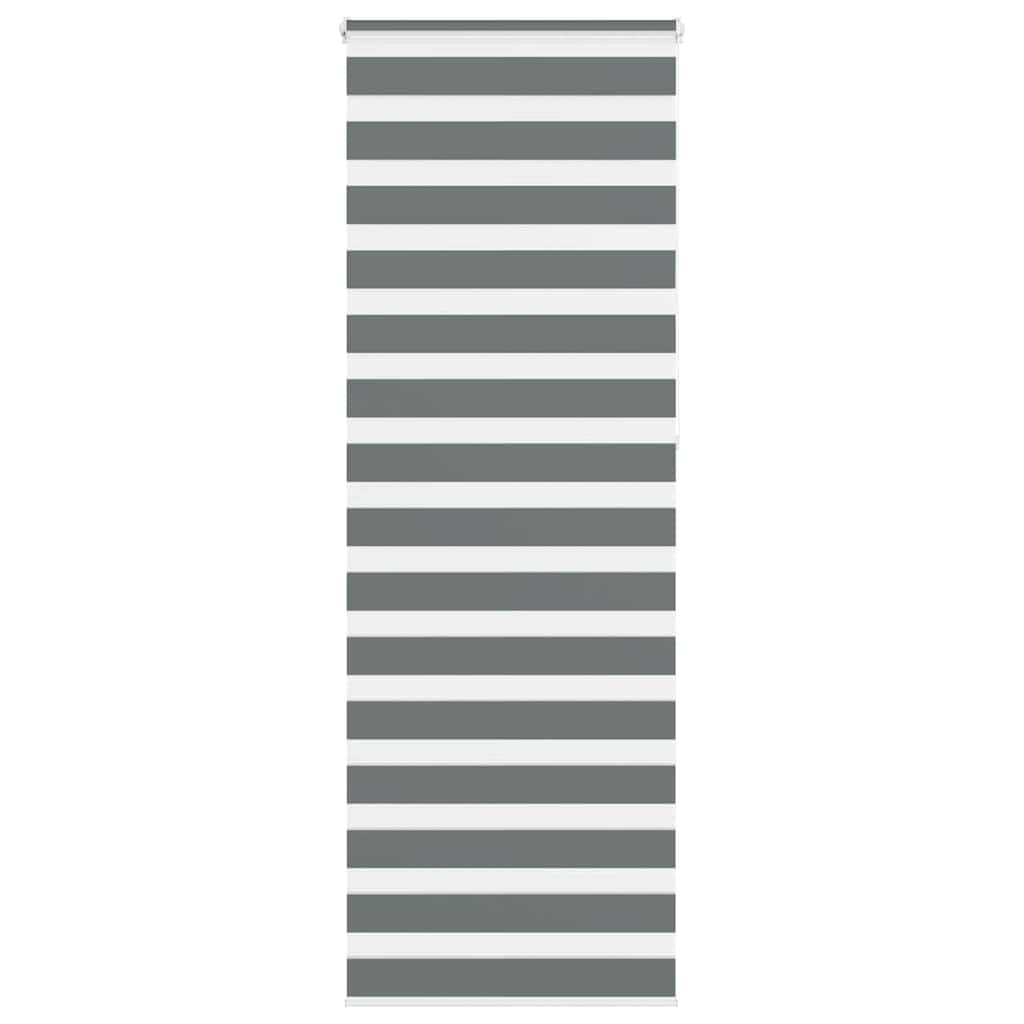 Vidaxl Zebra Rouleau aveugle 70x230 cm Largeur de poussière 65,9 cm Gris foncé