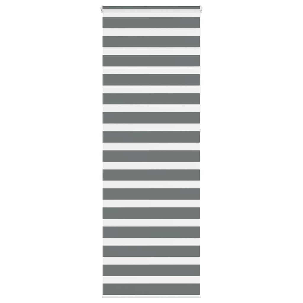 Vidaxl Zebra Rouleau aveugle 75x230 cm Largeur de tissu 70,9 cm gris foncé
