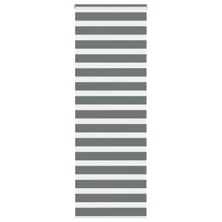 Vidaxl Zebra Rouleau aveugle 75x230 cm Largeur de tissu 70,9 cm gris foncé