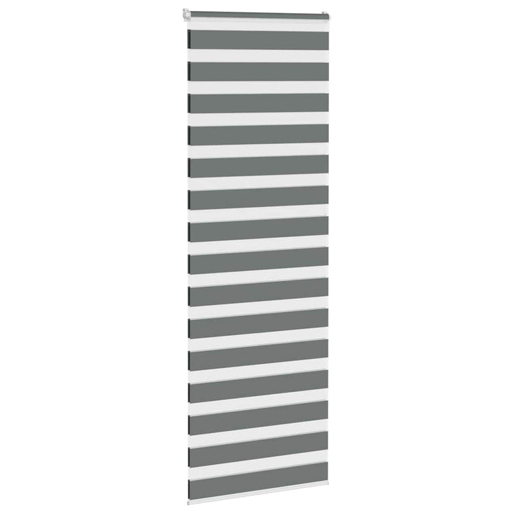 Vidaxl Zebra Rouleau aveugle 75x230 cm Largeur de tissu 70,9 cm gris foncé