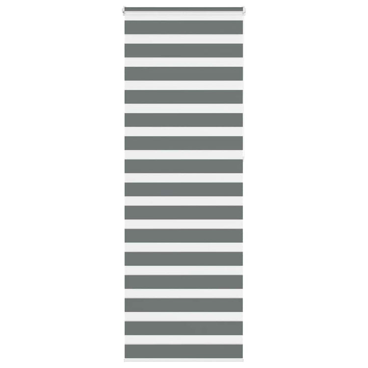 VidaXL store enrouleur zèbre 80x230 cm largeur de tissu 75,9 cm gris foncé