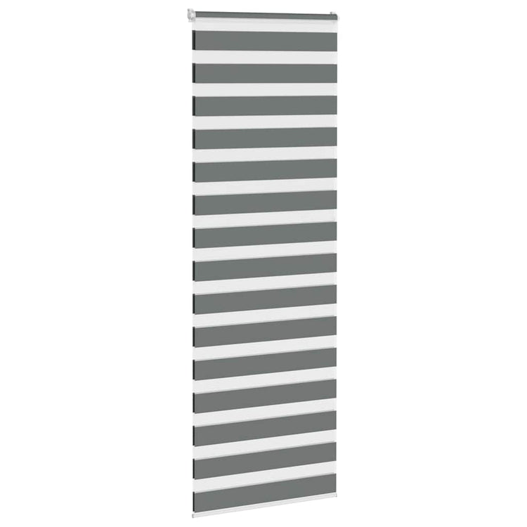 Vidaxl Zebra Rouleau aveugle 85x230 cm Largeur de tissu 80,9 cm gris foncé