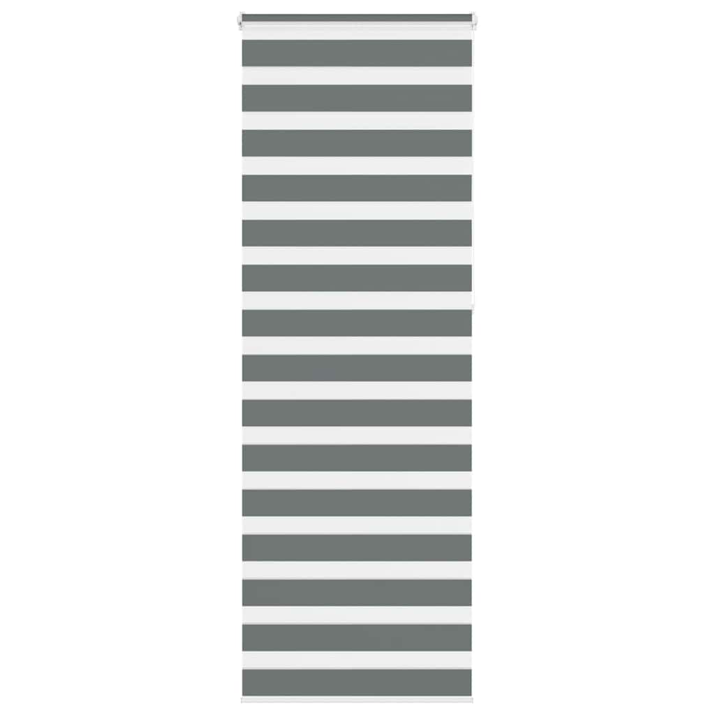 Vidaxl Zebra Rouleau aveugle 90x230 cm Largeur de tissu 85,9 cm Gris foncé