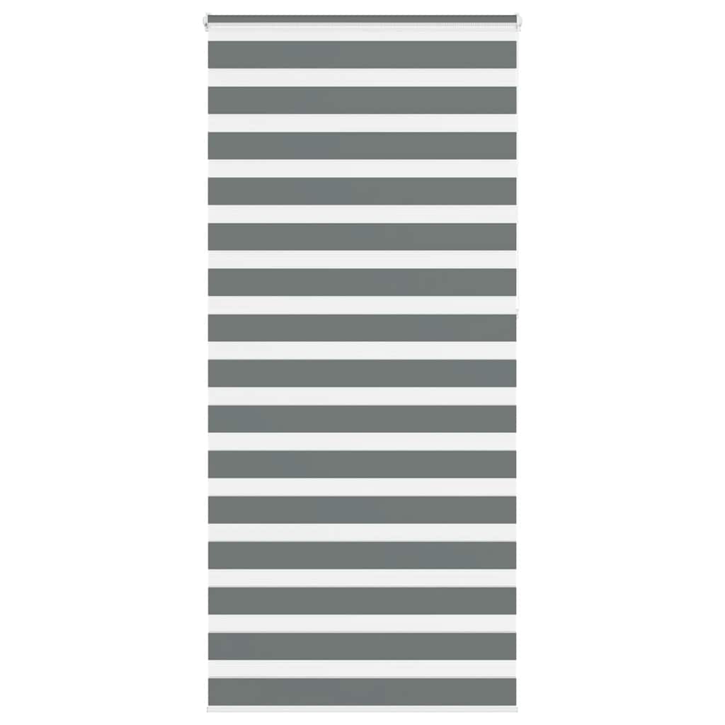 Vidaxl Zebra Rouleau aveugle 95x230 cm Largeur de tissu 90,9 cm gris foncé