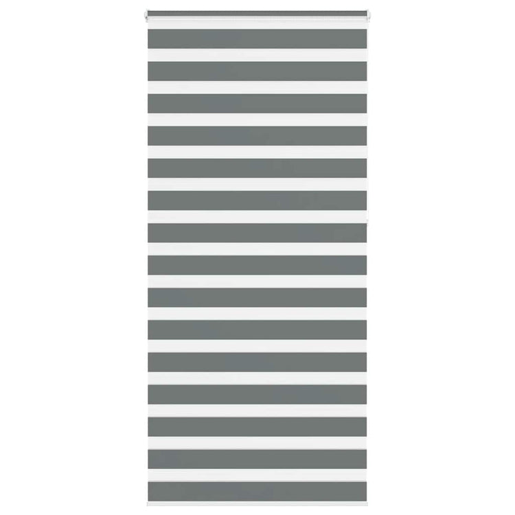 Vidaxl Zebra Rouleau aveugle 110x230 cm Largeur de tissu 105,9 cm Gris foncé