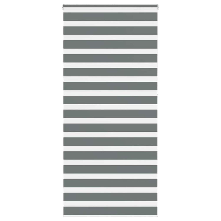 Vidaxl Zebra Rouleau aveugle 115x230 cm Largeur de tissu 110,9 cm gris foncé