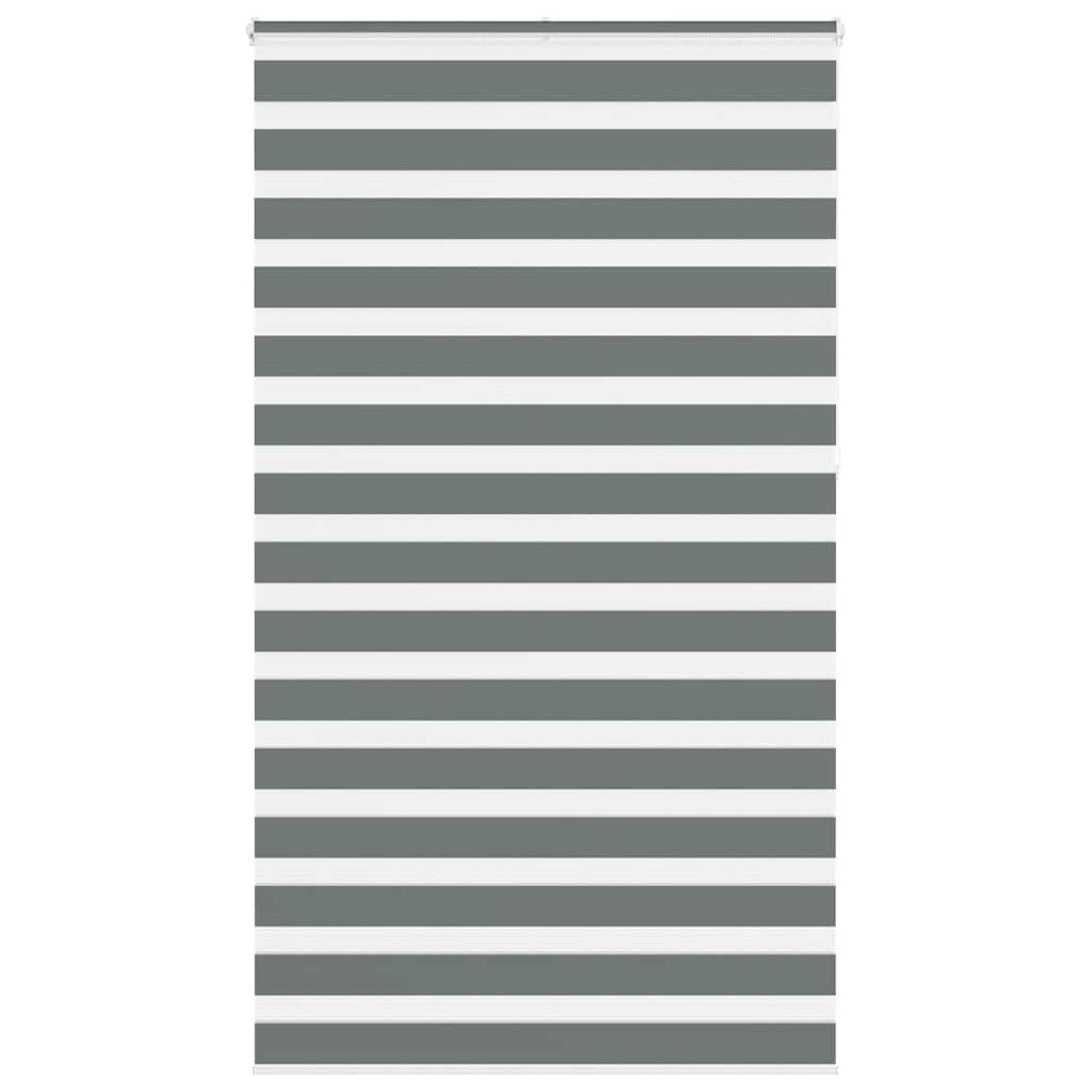 Vidaxl Zebra Rouleau aveugle 120x230 cm Largeur de tissu 115,9 cm Gris foncé