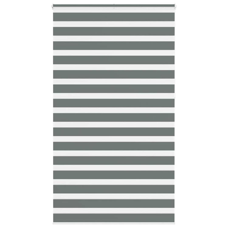 Vidaxl Zebra Rouleau aveugle 120x230 cm Largeur de tissu 115,9 cm Gris foncé