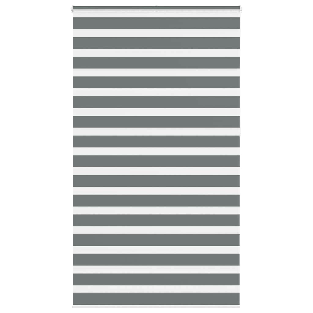 Vidaxl Zebra Rouleau aveugle 125x230 cm Largeur de tissu 120,9 cm gris foncé