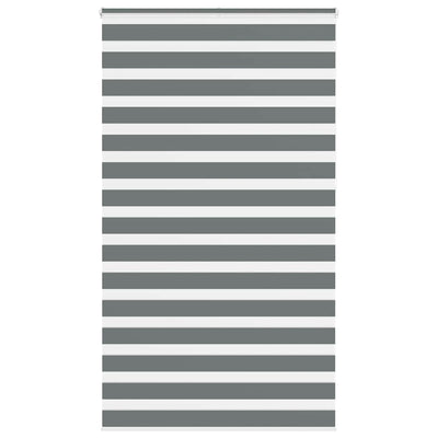 VidaXL store enrouleur zèbre 130x230 cm largeur de tissu 125,9 cm gris foncé