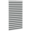 VidaXL store enrouleur zèbre 130x230 cm largeur de tissu 125,9 cm gris foncé