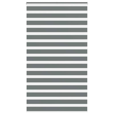 Vidaxl Zebra Rouleau aveugle 135x230 cm Largeur de tissu 130,9 cm Gris foncé