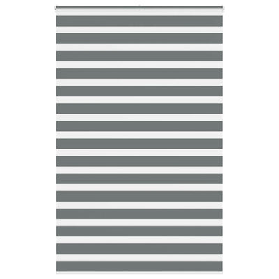 Vidaxl Zebra Rouleau aveugle 150x230 cm Largeur de tissu 145,9 cm Gris foncé