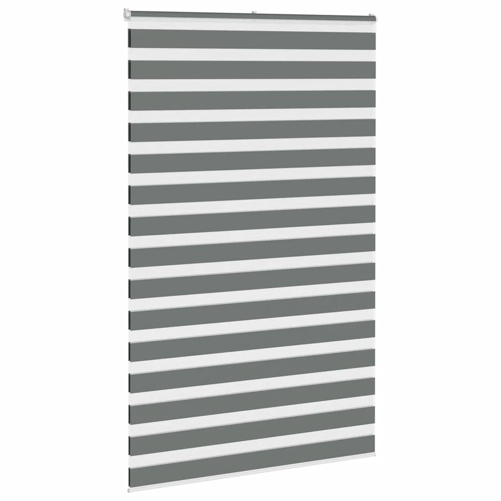 Vidaxl Zebra Rouleau aveugle 150x230 cm Largeur de tissu 145,9 cm Gris foncé