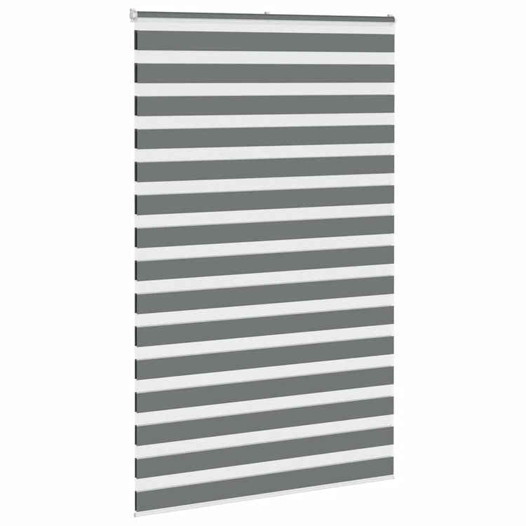 Vidaxl Zebra Rouleau aveugle 150x230 cm Largeur de tissu 145,9 cm Gris foncé