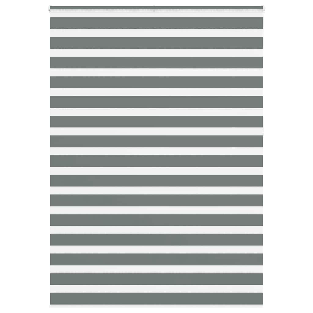 VidaXL store enrouleur zèbre 160x230 cm largeur de tissu 155,9 cm gris foncé