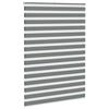 VidaXL store enrouleur zèbre 160x230 cm largeur de tissu 155,9 cm gris foncé