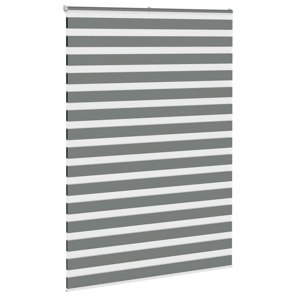 VidaXL store enrouleur zèbre 160x230 cm largeur de tissu 155,9 cm gris foncé