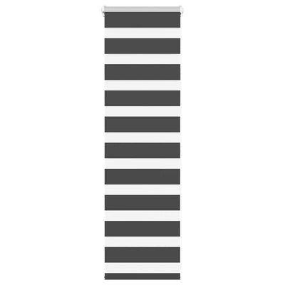 Vidaxl Zebra Rouleau aveugle 50x100 cm Largeur de tissu 45,9 cm noir