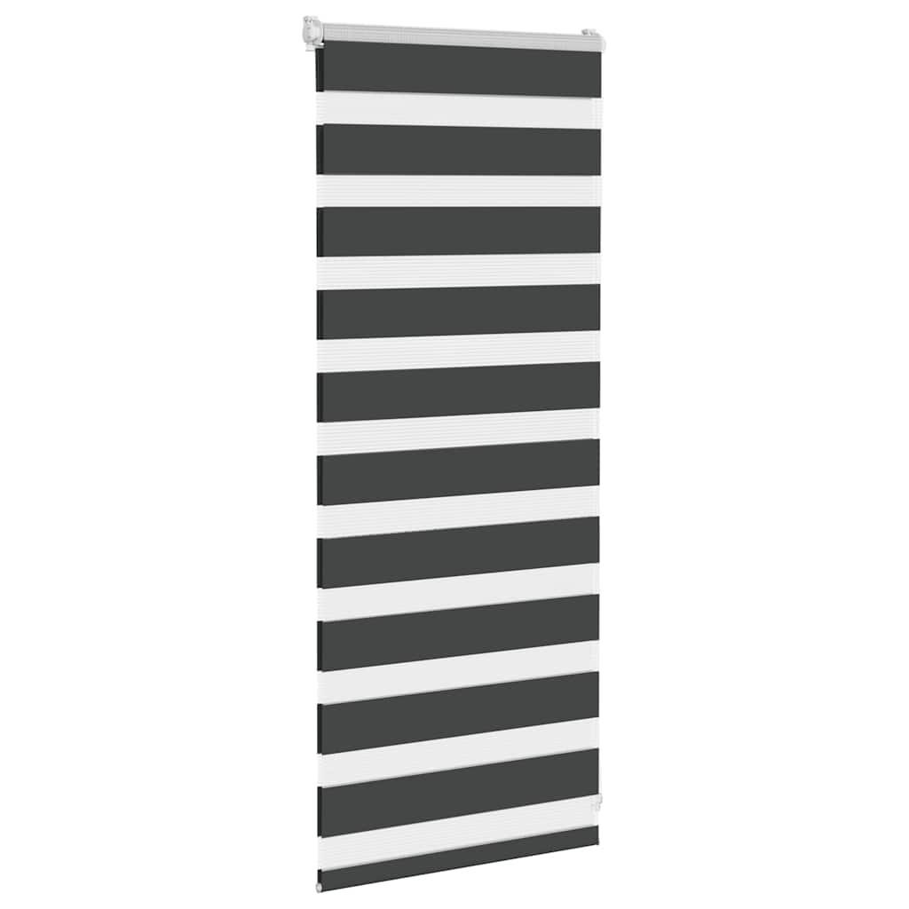 Vidaxl Zebra Rouleau aveugle 65x100 cm Largeur de tissu 60,9 cm noir