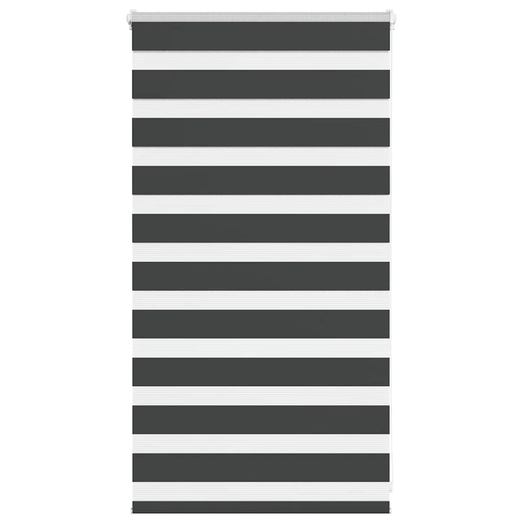 Vidaxl Zebra Rouleau aveugle 75x100 cm Largeur de tissu 70,9 cm noir