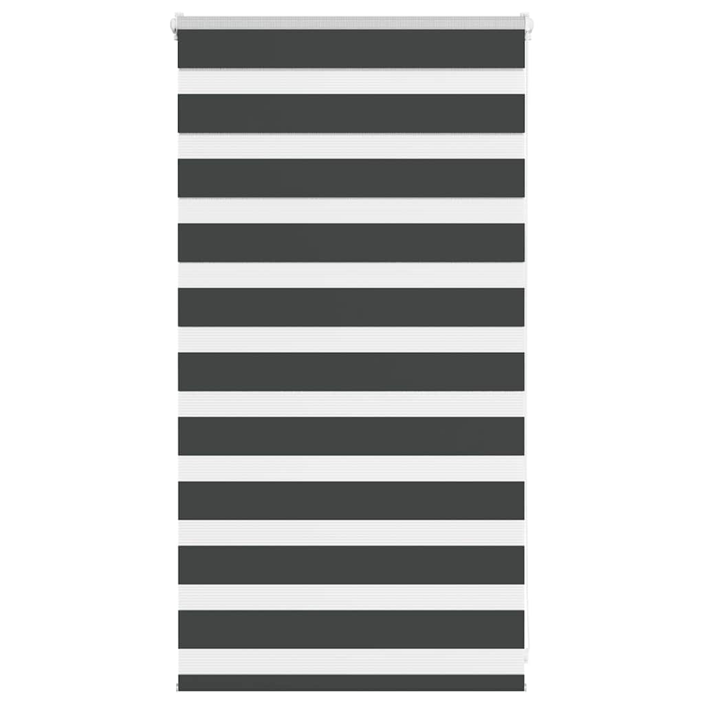 Vidaxl Zebra Rouleau aveugle 80x100 cm Largeur de poussière 75,9 cm noir