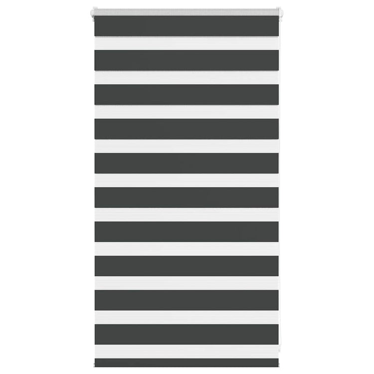 Vidaxl Zebra Rouleau aveugle 80x100 cm Largeur de poussière 75,9 cm noir