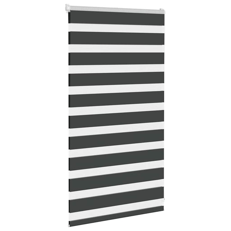 Vidaxl Zebra Rouleau aveugle 80x100 cm Largeur de poussière 75,9 cm noir