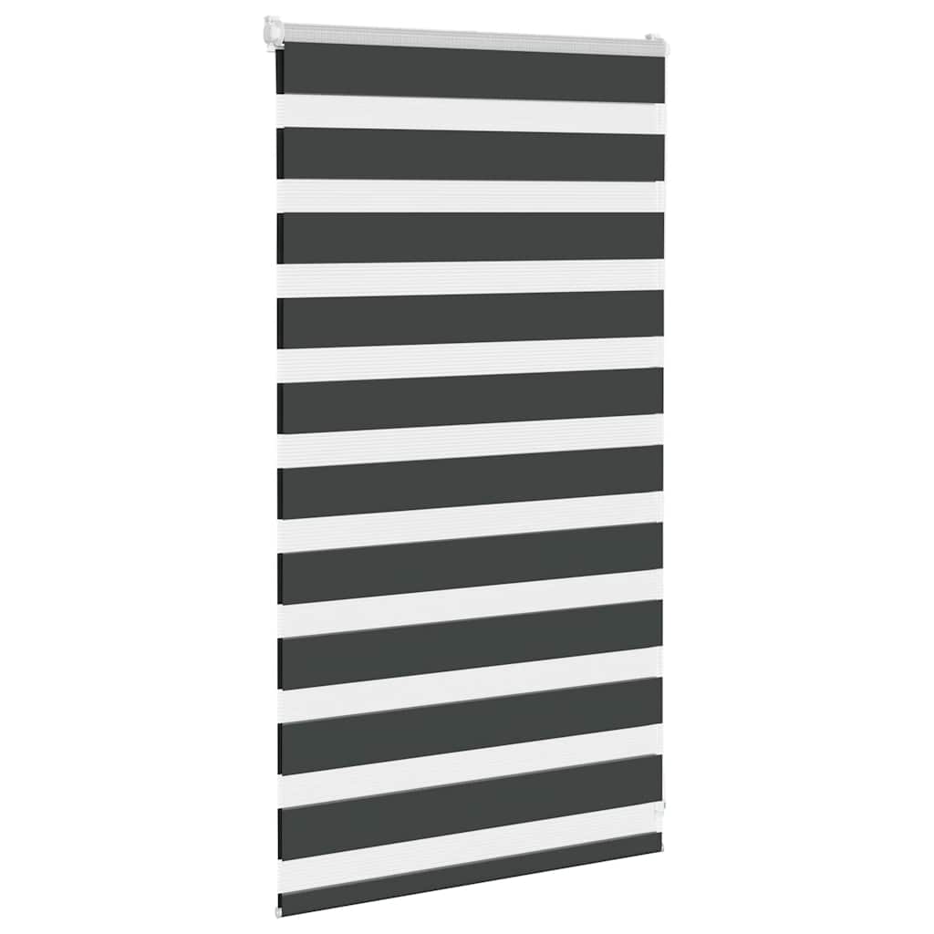 Vidaxl Zebra Rouleau aveugle 85x100 cm Largeur de tissu 80,9 cm noir