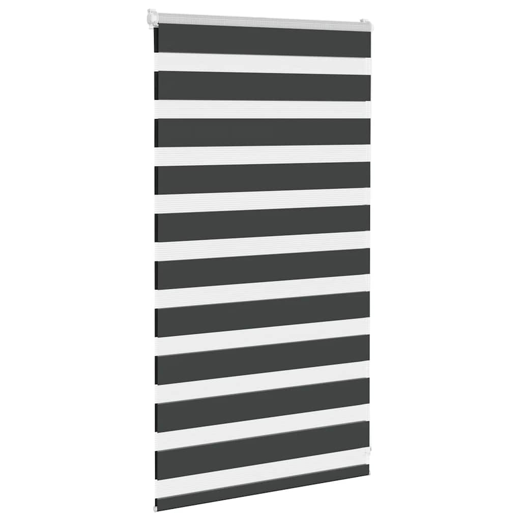 Vidaxl Zebra Rouleau aveugle 90x100 cm Largeur de tissu 85,9 cm noir